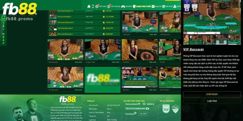 Khám Phá Club Jack - Sòng Bài Chấn Động Năm Châu 1 VIP Baccrat Fb88 đẳng cấp